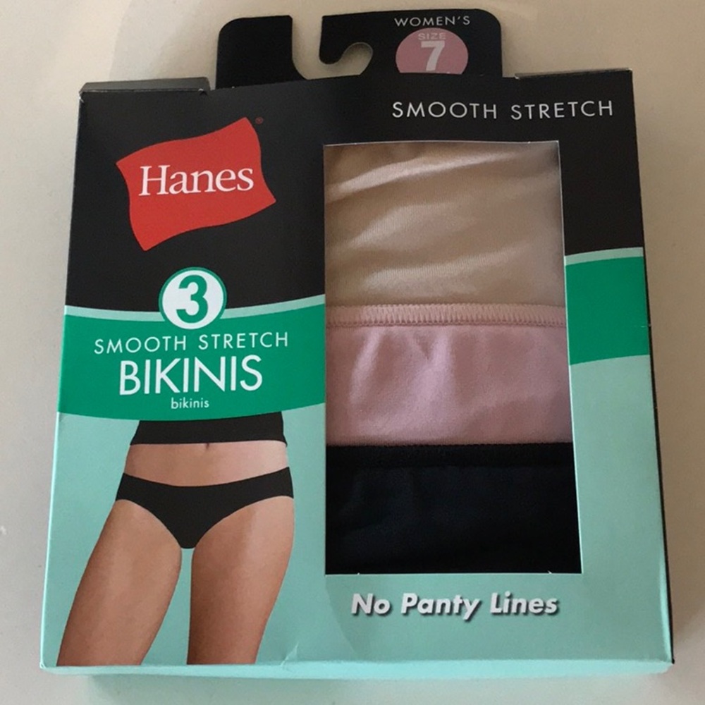 Hanes smooth stretch bikinis size L
